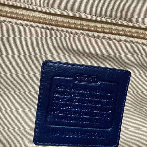 Coach F70201 Voyage Canvas Shoulder Bag Blue. - Picture 3 of 6